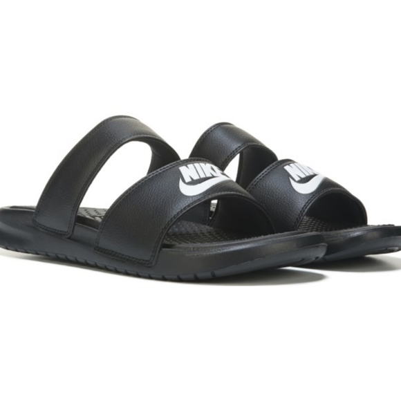 nike slippers two straps